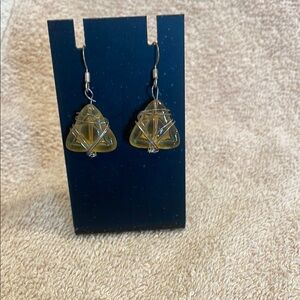 Elegant Gold Triangle Earrings